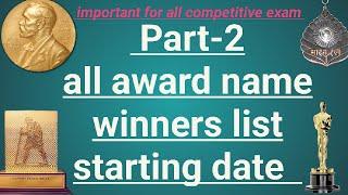 All award name and winners list 2023-2024, by ssc panacea Gk gs static gk  for SSC CGL and other