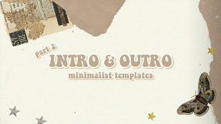 minimalist matching intro and outro templates | no text #2
