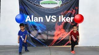 Competencia con obstáculos La pista del infante|Alan VS Iker| Ejerció para niños y niñas