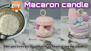 (DIY) Candle making for beginner: Macaron candle (中字)