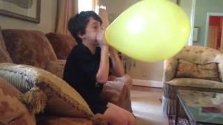 Balloon blows up in this kids face