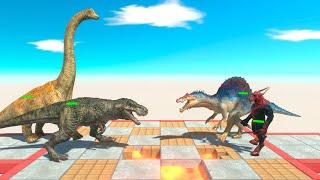 2 vs 2 Tournament Over Lava Trap - Animal Revolt Battle Simulator