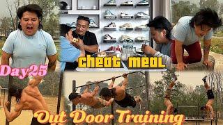 Hardest Outdoor Training of 100Days Challenge/Cheat Meal with @BauChora101 @SANDESHJUNGTHAKURI