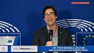 Matt Bird delivers opening remarks at Blockchain for Europe summit at the EU Parliament - ESG News