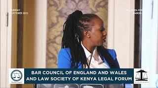 Bar Council of England and Wales and the Law Society of Kenya Legal Conference at Nairobi, Kenya