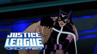 Superman and Huntress rescue The Question from Cadmus | Justice League Unlimited