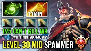 How to Carry Mid WK Like a Pro Level 30 Spammer with 11Min Radiance Unlimited Skeleton Army Dota 2