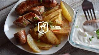 Колбаски гриль с картофелем в духовке - Рецепты от Baron Food