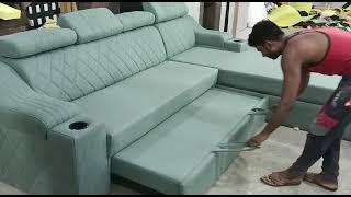 Latest Sofa Cum Bed With Launcher Storage Sofa Cum bed price-12500 only