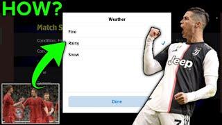 How To Change Weather To Rainy And Snow Mode In eFootball 2025