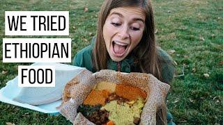 First Time Trying Ethiopian Food! Injera, Doro Wot, Siga Wot & More! 