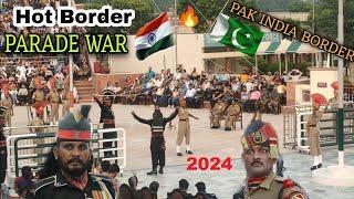 India Pakistan Hottest Border Parade Ceremony Ganda Singh Border Independence Day 14th August 2024