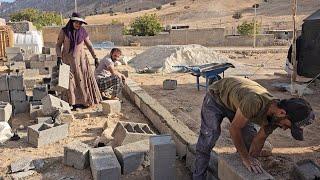 Challenges" The first day of building a house in the village of a rural family