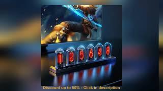 RGB Nixie Tube Clock LED Glows IPS Color Screen DIY Analog Digital Tube Night lights Gaming Deskto