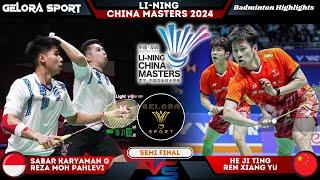 Guncang CHINA ! Sabar/Reza (INA) vs He/Ren (CHN) | China Masters 2024 Badminton