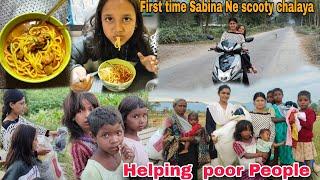 Helping poor people gavin them clothes  first time Sabina Ne Driver kiya|Aami ke liye suprise