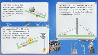 PROBLEMAS_ESTÁTICA_NIVEL BÁSICO_TRIÁNGULO DE FUERZAS_DESCOMPOSICIÓN RECTANGULAR