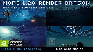 RENDER DRAGON Best Realistic Shaders For Minecraft PE 1.20 [ For low-end Device's ]