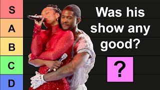 Usher Halftime Show Review (Tier List Update)