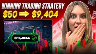 Ideal Trading Strategy for Beginners: $50 - $9,404 IN 6 MIN | BINARY OPTIONS TRADING ROBOT