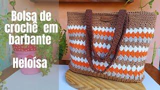 Bolsa de croche Heloisa em barbante e muito facil de fazer