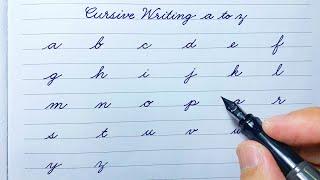 Cursive writing a to z with a fountain pen | Cursive small letters abcd | Cursive handwriting abcd