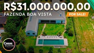 LINDA MANSÃO À VENDA | FAZENDA BOA VISTA | 5 SUÍTES! R$31.000.000,00