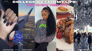 COLLEGE WEEK IN MY LIFE: TRIP TO NEW YORK CITY | preparations, 6am flight, food, exploring