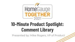 HGT 2021: 10 Minute Product Spotlight, Comment Library