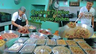 Cooking 75 Kilos | 10 Filipino dishes, mga lutong pinoy | Balikbayan from Las Vegas Nevada