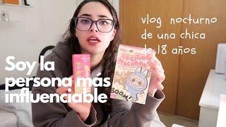 La noche de una chica que va a la preparatoria l Vlog:compré un Labubu, empacando mi mochila escolar