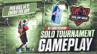 Solo Tournament Gameplay  Per Kill 14₹  Khiladi Adda App  Entry Fee 18₹  IPhone 12