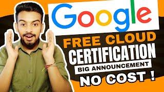 FREE Google Cloud Certification | FREE Certificate GCP Exam Voucher | No Fees | #googlecloud