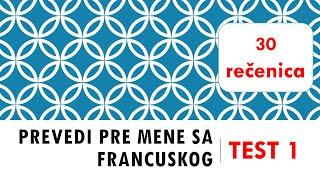 FRANCUSKI JEZIK-11/2024 TEST- Osnovne rečenice na francuskom - Da li ih razumete?