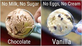 2 Healthy Ice Cream Recipes For Weight Loss - No Sugar - No Eggs - No Milk/No Cream | Skinny Recipes