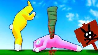 We Got IMPALED by Falling Spikes - Super Bunny Man (Funny Moments)