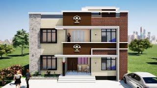 4 bedroom House Design | 35X35 House Plan 3d | 35 by 35 house plans