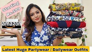 Amazon Partywear/Dailywear Kurti Set Haul | Latest Stylish Kurti Sets| Amazon Haul | Pink's House