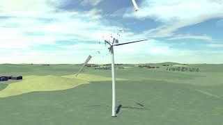 Realistic Wind Turbine collapse
