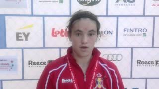 Fintro EuroHockey Junior Championships 2014 Day 5 - Post match interview BEL-RUS (w) 4-1