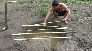 survival | Catch primitive fish, catch many big fish / Fish trap