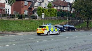 GMP Puegot 308 Responding Past Fire Station! - Greater Manchester Police