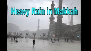 Heavy Rain in Makkah today | Rain in Masjid al Haram