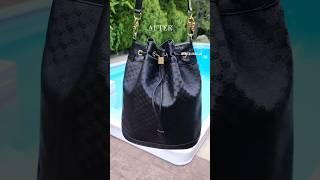 Vintage Gucci Restoration #fashion #diy #beforeandafter  #shortsvideo #shortsfeed