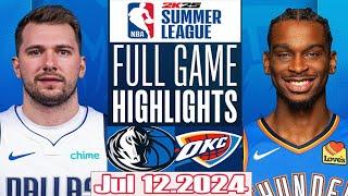 Dallas Mavericks vs Oklahoma City Thunder Full Game Highlights | NBA Las Vegas Summer League 2024