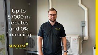 Up to $7,000 in rebates and 0% financing on heat pumps