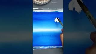 Moon Acrylic Drawing #shorts #youtubeshorts #art