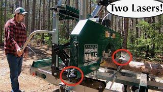 You Haven't Seen This on a Sawmill Before | Two Lasers Attached to 12v Battery