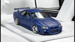 Unbelievable Building Nissan GTR 34: Plasticine Model Transformation