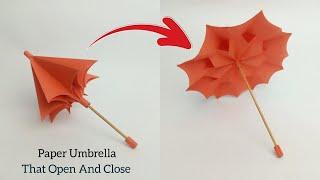 How To Make a Paper Umbrella That Open And Close // Origami Umbrella // mini paper Umbrella